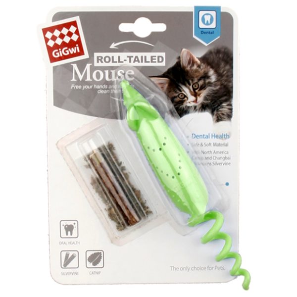 GiGwi Roll Tailed Mouse with Catnip